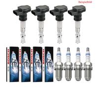 4x Ashika Bobina + 4x Bosch Candela Super 4 Adatto A per Honda Accord VII CL