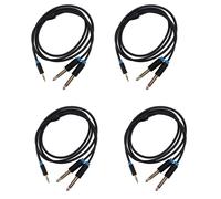 4X Audio Adattatore Da Jack Da 3,5 mm Un 6,35 per Altoparlante1096