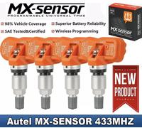 4x Autel MX Sensore 433 MHz Universale Sensore Pressione Pneumatici TPMS TPMS Pr