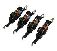 4x Automatico Cinghia Tensione 3M X 25mm 300/600 Dan Selbstaufrollend Gancio