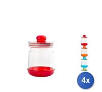 4x Barattoli Barocco Mini 30 con tappo colori assortiti Cosmoplast