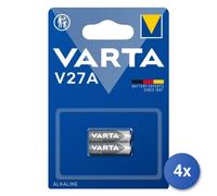 4x Batteria A27 Varta Special V27A Alkaline 3742247 blu metallo