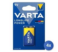 4x batteria alcalina 9V LongLife Power Varta