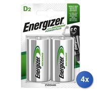 4x Batteria Energizer ricaricabile 2 pz