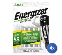 4x Batteria Ministilo AAA ricaricabile Energizer E301375705 RECHARGE UNIV