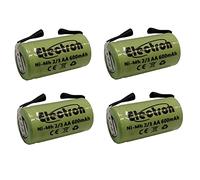 4x Batteria ricaricabile Ni-Mh 2/3AA 2/3 AA 1,2V 600mAh 14x29mm con lamelle linguette terminali a saldare per pacco pacchi batteria