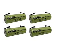 4x Batteria ricaricabile Ni-Mh 4/5AA 4/5 AA 1,2V 1200mAh 42x14mm con lamelle linguette terminali a saldare per pacco pacchi batteria