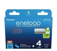 4x Batterie Ricaricabili Panasonic Eneloop AAA 2000mAh Con Custodia