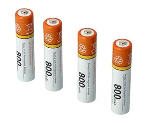 4x Batterie VHBW Ni-MH Ready 2 Use 800mAh (1.2V) compatibile con Philips BeNear, SoClear, CD1861, CD2850, CD4960 sostituisce AAA Micro R3 HR03