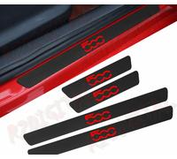 4x BATTITACCO FIAT 500 PROTEZIONE SOGLIA ADESIVO FIBRA CARBONIO 500X 500L 500XL