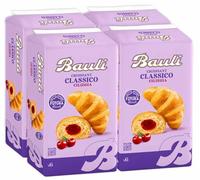 4X BauIi Croissant CILIEGIA, Cornetto di Pasta Sfoglia Ripieno, Confezione con 6 Cornetti Incartati, 300g