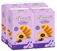 4X BauIi Croissant CIOCCOLATO, Cornetto di Pasta Sfoglia Ripieno, Confezione con 6 Cornetti Incartati, 300g