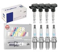 4x Beru Bobina + 4x NGK Candela Laser Platinum per Mercedes-Benz