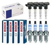 4x Beru Bobina Accensione + 4x Bosch Candela Doppio Iridio per Mazda MX-5 III Nc