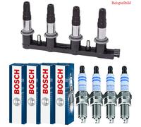 4x Beru Bobina Accensione + 4x Bosch Candela Doppio Iridio per Opel Meriva B