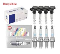 4x Beru Bobina Accensione + 4x NGK Candela Laser Platinum per Hyundai i20 Pb Pbt