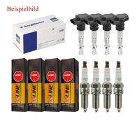 4x Beru Bobina Accensione + 4x NGK Candela V-Line per Mercedes-Benz W210