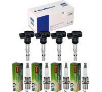 4x Beru Bobina Accensione + Denso Candela per Nissan Almera, II Hatchback N16
