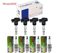 4x Beru Bobina Accensione + Denso Candela per VW Golf IV 1J1 1.4 16V Audi A2 8Z0