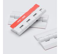 4x Bianco Cerniere acriliche - Non è necessaria la colla. Acrilico plastica 75mm