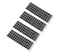 4X Bianco Lettere Francese Azerty Tastiera Sticker Cover Nera per PC Laptop