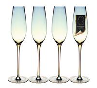 4x Bicchiere da champagne arcobaleno ondulato 200ml