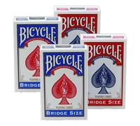 4x Bicycle Fantino Indietro Ponte Misura Carte da Gioco Ponti 2 Rosso 2 Blu