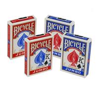 4x bicycle Rider Posteriore Jumbo Indice Poker Carte da Gioco 2-Red 2-Blue