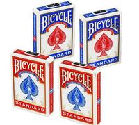4x bicycle Vuoto Posteriore Standard Face Carte da Gioco Mazzi Red Blu per Magia