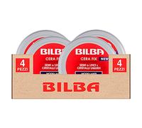 4x Bilba Cera Fix Modellante Capelli con Semi di Lino e Cristalli Liquidi Tenuta Elastica con Leggero Effetto Bagnato - 4 Barattoli da 100ml ognuno