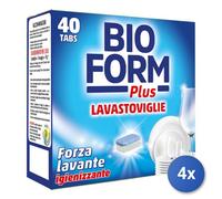 4x Bioform Tabs Lavastoviglie 40 Pz. Plus