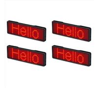 4X Bluetooth LED Badge con nome, insegna luminosa ricaricabile fai da te, display a LED con messaggio scorrevole programmabile, tipo 2