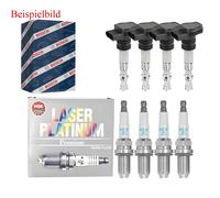 4x Bobina Accensione Bosch + 4x NGK Candela Laser Platinum per BMW 3er Compatto