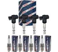 4x Bobina Accensione Bosch + Beru Candela per VW Sharan 7M8 7M9 7M6 1.8 T 20V