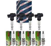 4x Bobina Accensione Bosch + Denso Candela per Peugeot 207 Cc WD_ 1.6 16V