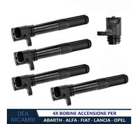 4X Bobina Accensione per ABARTH 500 595 695 FIAT 500, C,L, ALFA MITO 1.4 BAFT011