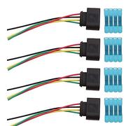 4x Bobina di Accensione Connettore Cablaggio Spina for Audi A3 A4 A5 A6 TT A8 Q5 Q7 R8 S4 S5 S6 CC for Pa-ss-at for Je-t-ta for Golf 1J0973724 Strumento elettrico (Color : Coils and Terminals)