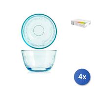 4x Bohemia 6 Coppe Champagne Kate Verde e rosa 21 cl Pasabahce