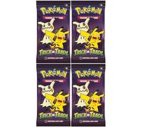 4X Booster Pokemon - Trick Or Trade 2023 (edizione ufficiale inglese, 3 carte di Booster, Sigillato e protetto)