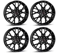4x Borbet cerchi in alluminio BY 9x20 ET45 5x112 black matt