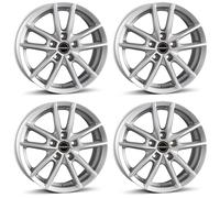 4x Borbet cerchi in alluminio W 6.5x16 ET48 5x112 crystal silver