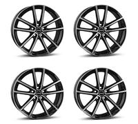 4x Borbet cerchi in alluminio W 8x19 ET37 5x114,3 black polished glossy