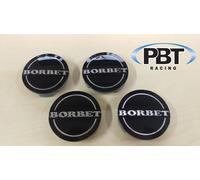 4x BORBET Coprimozzo Centro Cap Copricerchi 55mm Cromati