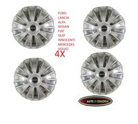 4X Borchie Copricerchi LUCIDE Universali da 15 pollici PER Uno Panda 127 112