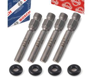 4X BOSCH Iniettore + 4X ELRING Guarnizione Per VW Golf 1 Passat 32 Scirocco 53