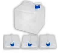 4x Bottiglia d'acqua pieghevole in plastica 10 L Serbatoio d'acqua Rubinetto