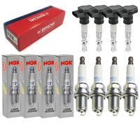 4x Bremi Bobina + 4x Iridio Laser Candela NGK per Mercedes-Benz