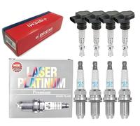 4x Bremi Bobina + 4x NGK Candela Laser Platinum per Mercedes-Benz