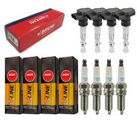 4x Bremi Bobina Accensione + 4x NGK Candela V-Line per Renault Laguna I B56 _