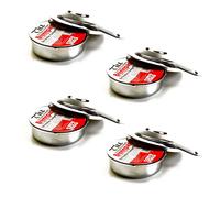 4x Bruciatore Con 4x Sterno A 80g Spiritusbrenner Fonduta Etanolo Bruciatore